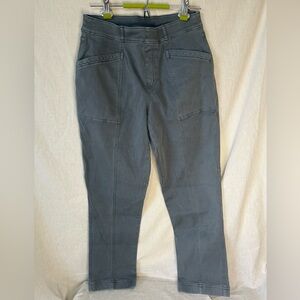 SPANX Gray Stretch Slim Leg Pants Pull On Size L/G